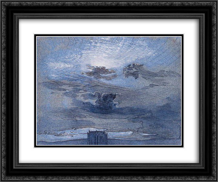 Beauvais 24x20 Black Ornate Wood Framed Art Print Poster with Double Matting by Ruskin, John