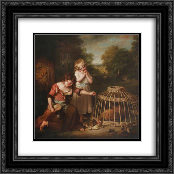 Rural Employment 20x20 Black Ornate Wood Framed Art Print Poster with Double Matting by Russell, John