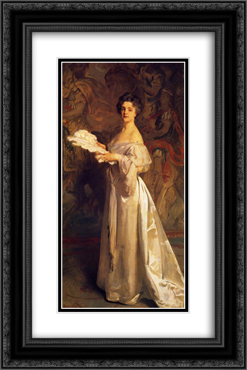 Ada Rehan 16x24 Black Ornate Wood Framed Art Print Poster with Double Matting by Sargent, John Singer