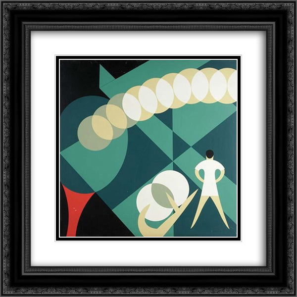 Untitled 20x20 Black Ornate Wood Framed Art Print Poster with Double Matting by Vassos, John