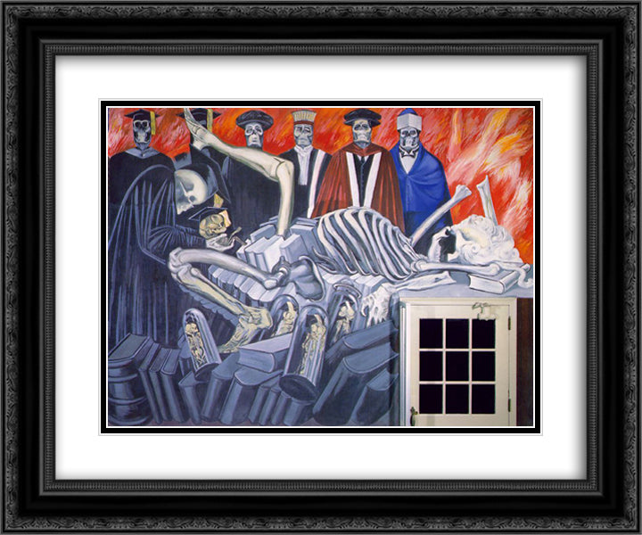 Gods of the Modern World - The Epic of American Civilization 24x20 Black Ornate Wood Framed Art Print Poster with Double Matting by Orozco, Jose Clemente