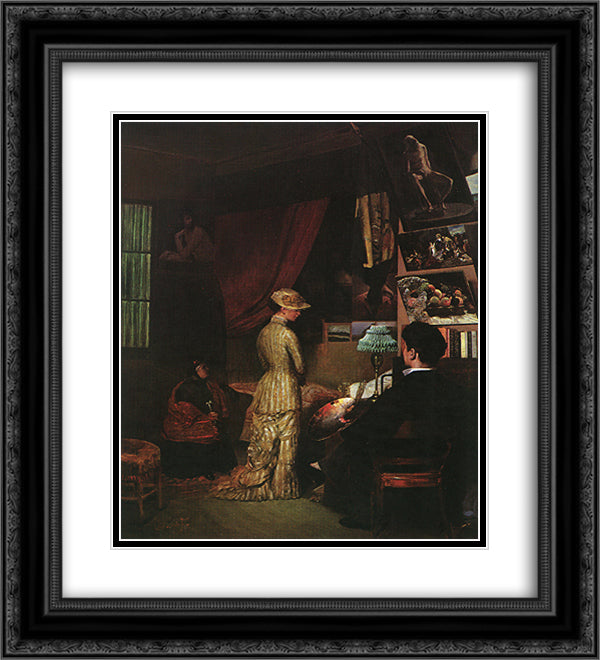 O modelo 20x22 Black Ornate Wood Framed Art Print Poster with Double Matting by Almeida Junior, Jose Ferraz de