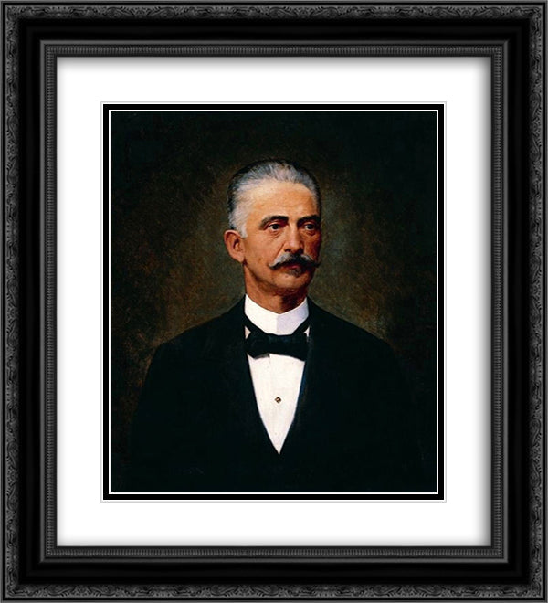 Pedro Goncalves Dente 20x22 Black Ornate Wood Framed Art Print Poster with Double Matting by Almeida Junior, Jose Ferraz de