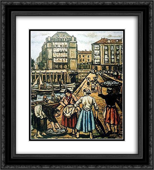 The Ramp at Puerto Chico 20x22 Black Ornate Wood Framed Art Print Poster with Double Matting by Solana, Jose Gutierrez