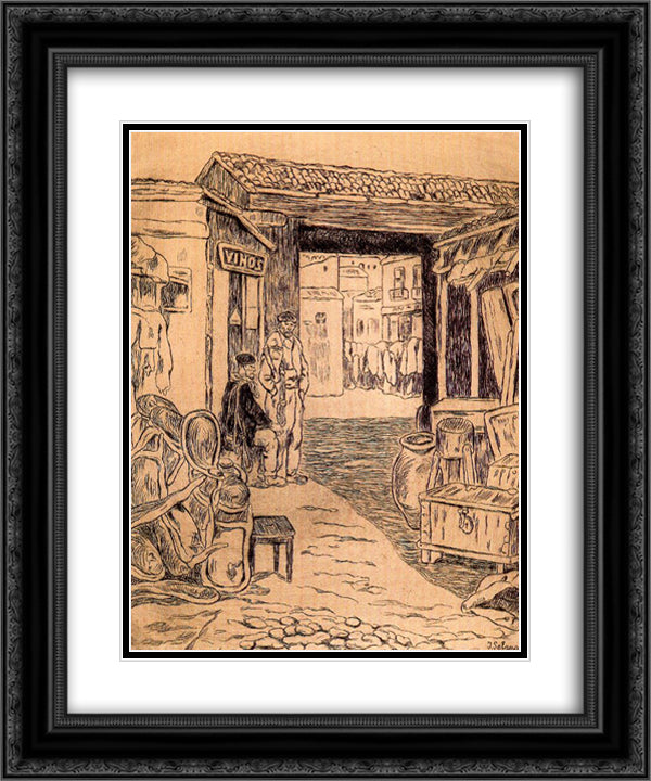 The Trail 20x24 Black Ornate Wood Framed Art Print Poster with Double Matting by Solana, Jose Gutierrez