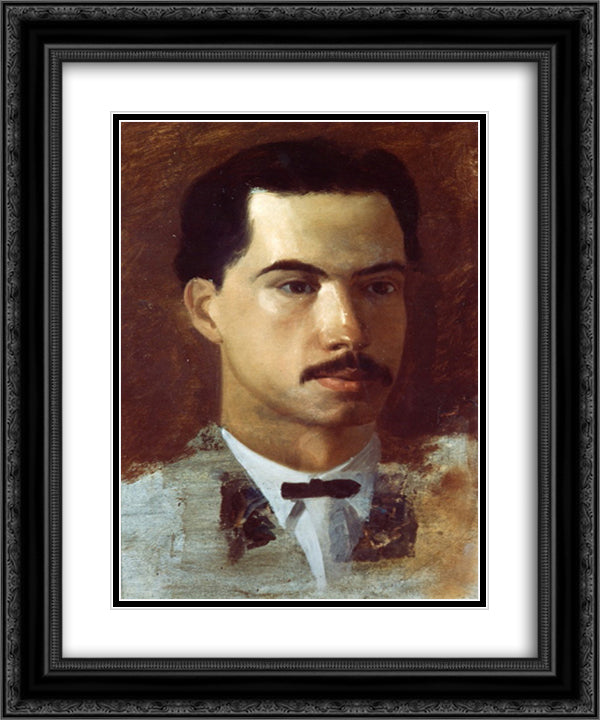 Felipe Sojo 20x24 Black Ornate Wood Framed Art Print Poster with Double Matting by Velasco Gomez, Jose Maria
