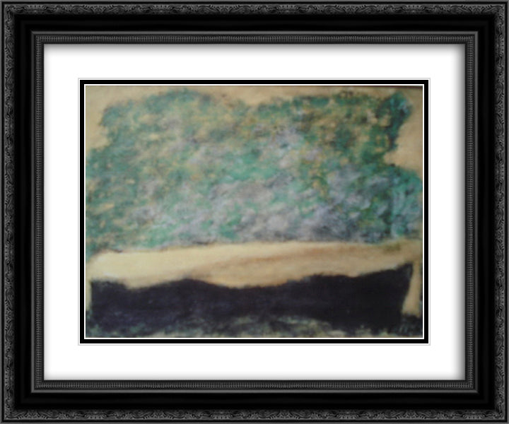 Paysage 24x20 Black Ornate Wood Framed Art Print Poster with Double Matting by Sima, Josef