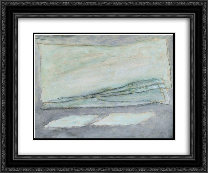 Paysage II 24x20 Black Ornate Wood Framed Art Print Poster with Double Matting by Sima, Josef