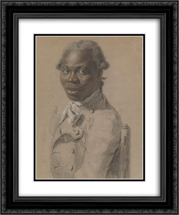 Portrait of a Gentleman 20x24 Black Ornate Wood Framed Art Print Poster with Double Matting by Ducreux, Joseph