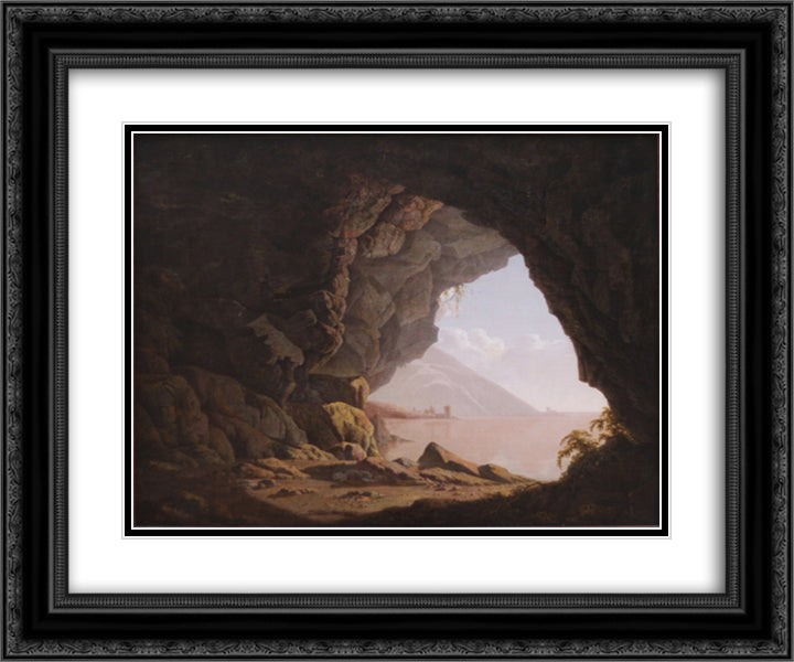 Cavern, Near Naples 24x20 Black Ornate Wood Framed Art Print Poster with Double Matting by Wright, Joseph