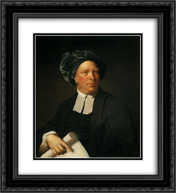 John Pickering 20x22 Black Ornate Wood Framed Art Print Poster with Double Matting by Wright, Joseph