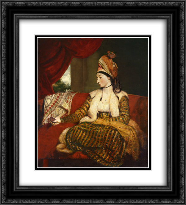 Mrs Baldwin 20x22 Black Ornate Wood Framed Art Print Poster with Double Matting by Reynolds, Joshua