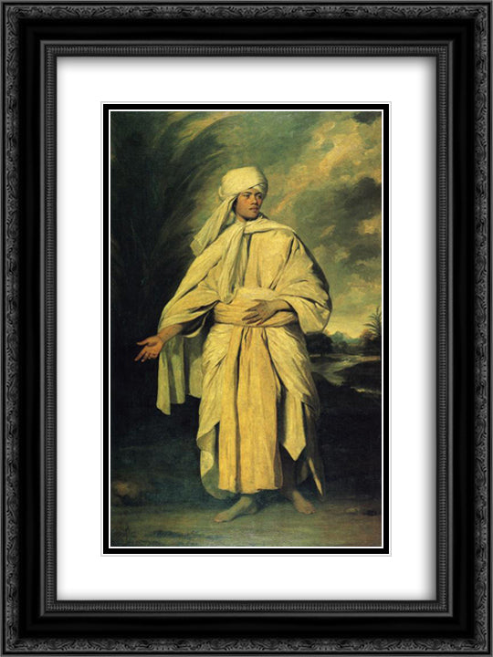 Omai (Omiah) 18x24 Black Ornate Wood Framed Art Print Poster with Double Matting by Reynolds, Joshua