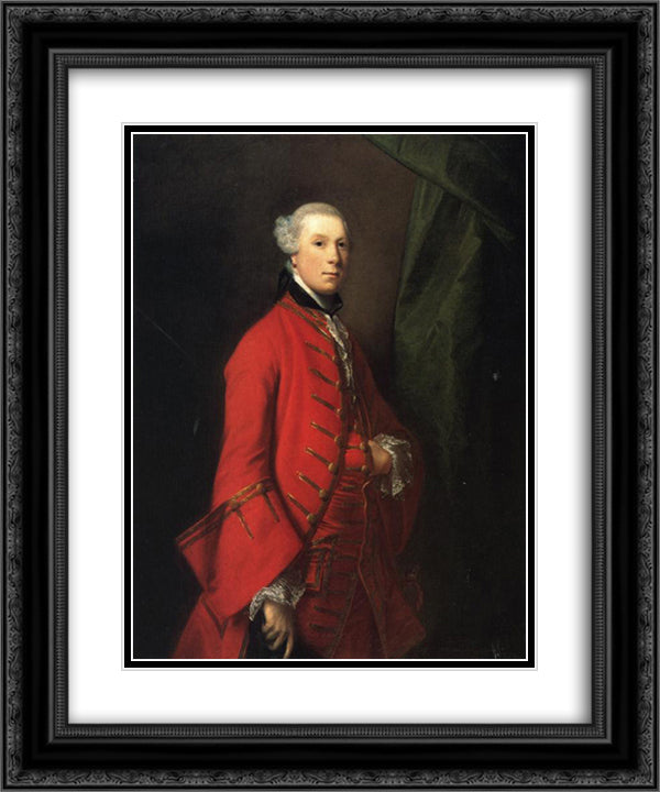 Portrait of Robert Shafto, called 'Bonnie Bobbie Shafto' 20x24 Black Ornate Wood Framed Art Print Poster with Double Matting by Reynolds, Joshua