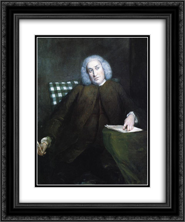 Samuel Johnson 20x24 Black Ornate Wood Framed Art Print Poster with Double Matting by Reynolds, Joshua