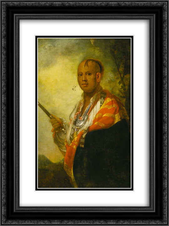 Scyacust Ukah 18x24 Black Ornate Wood Framed Art Print Poster with Double Matting by Reynolds, Joshua