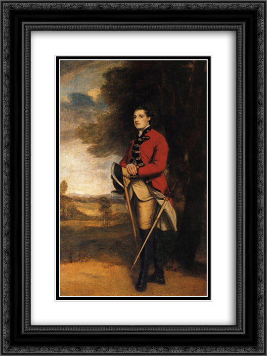 Sir Richard Worsley 18x24 Black Ornate Wood Framed Art Print Poster with Double Matting by Reynolds, Joshua
