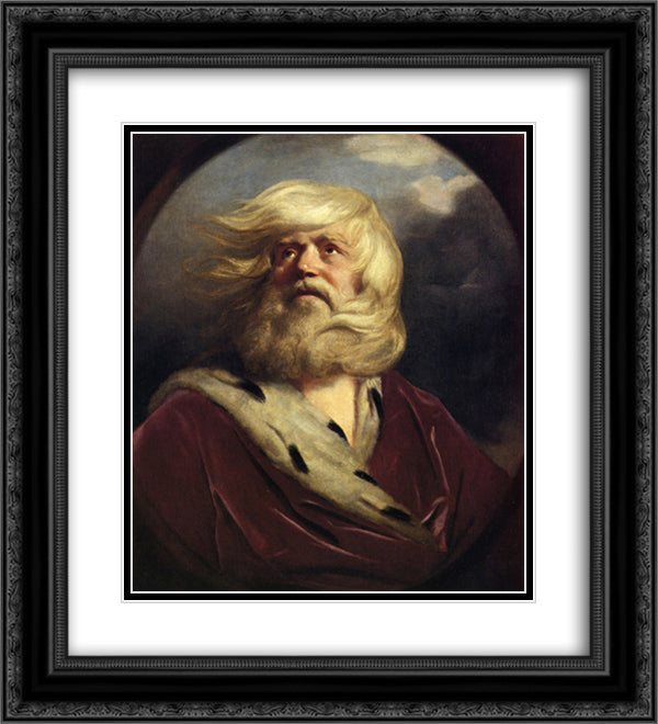 Study for King Lear 20x22 Black Ornate Wood Framed Art Print Poster with Double Matting by Reynolds, Joshua