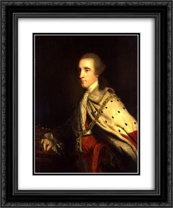 The 4th Duke of Queensbury as Earl of March 20x24 Black Ornate Wood Framed Art Print Poster with Double Matting by Reynolds, Joshua