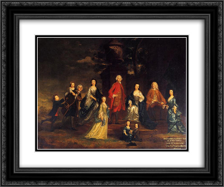 The Eliot Family 24x20 Black Ornate Wood Framed Art Print Poster with Double Matting by Reynolds, Joshua