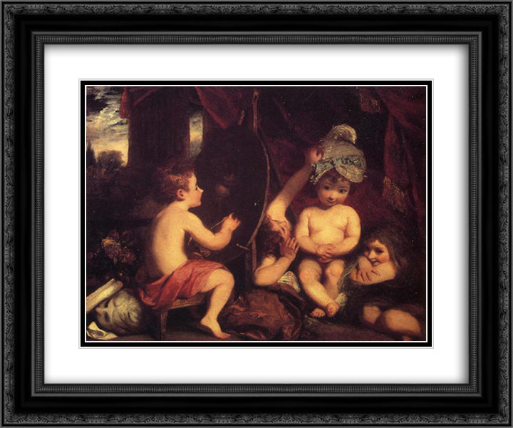 The Infant Academy 24x20 Black Ornate Wood Framed Art Print Poster with Double Matting by Reynolds, Joshua