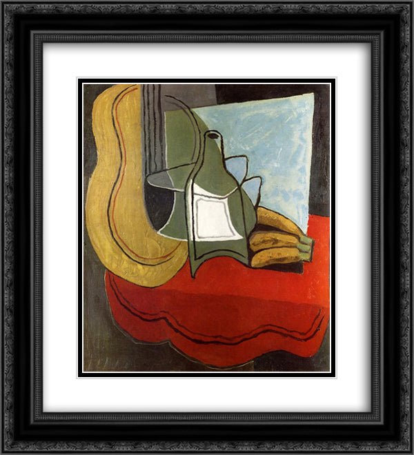 Bananas 20x22 Black Ornate Wood Framed Art Print Poster with Double Matting by Gris, Juan