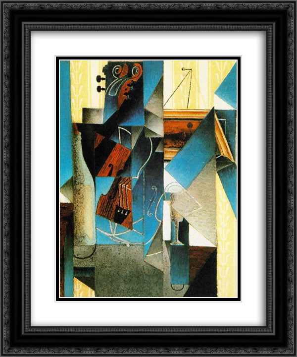 NOT DETECTED 20x24 Black Ornate Wood Framed Art Print Poster with Double Matting by Gris, Juan