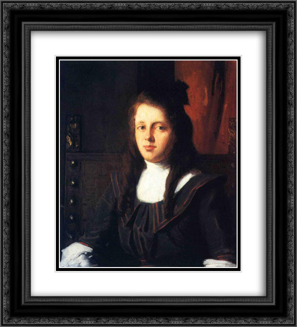 Cora 20x22 Black Ornate Wood Framed Art Print Poster with Double Matting by Weir, Julian Alden