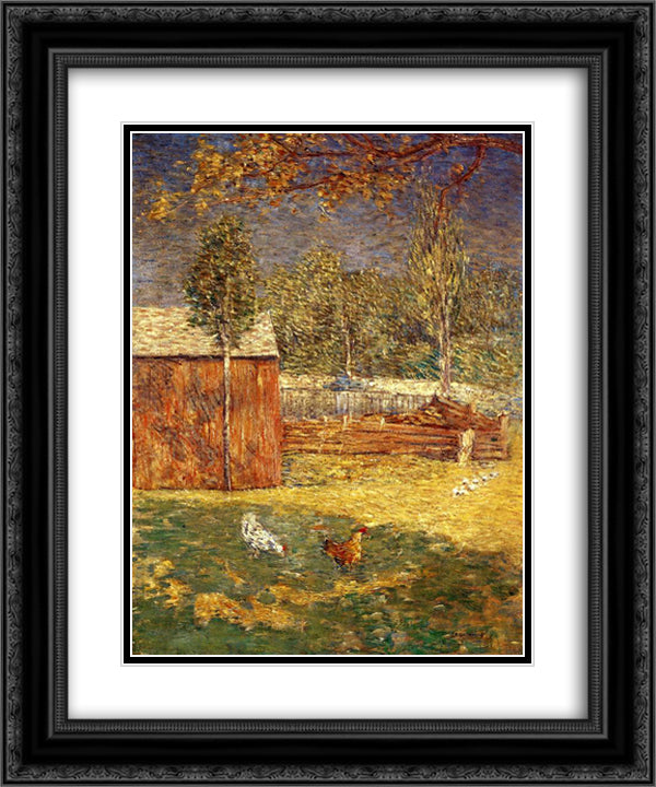 Midday 20x24 Black Ornate Wood Framed Art Print Poster with Double Matting by Weir, Julian Alden
