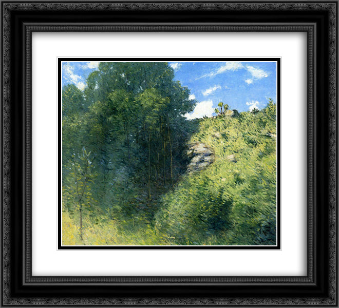 Ravine near Branchville 22x20 Black Ornate Wood Framed Art Print Poster with Double Matting by Weir, Julian Alden
