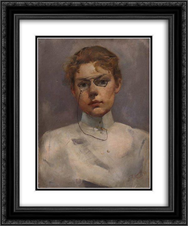 Study of Alice Muskett 20x24 Black Ornate Wood Framed Art Print Poster with Double Matting by Ashton, Julian