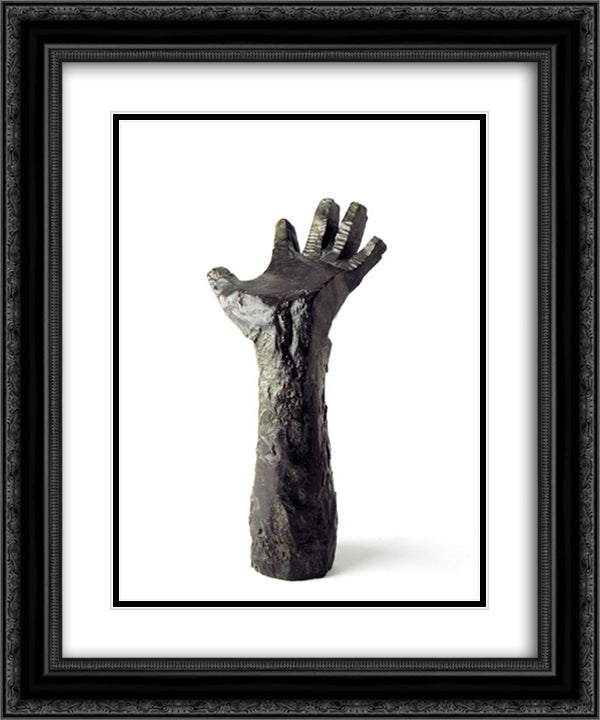 Main gauche levee no. 2 20x24 Black Ornate Wood Framed Art Print Poster with Double Matting by Gonzalez, Julio