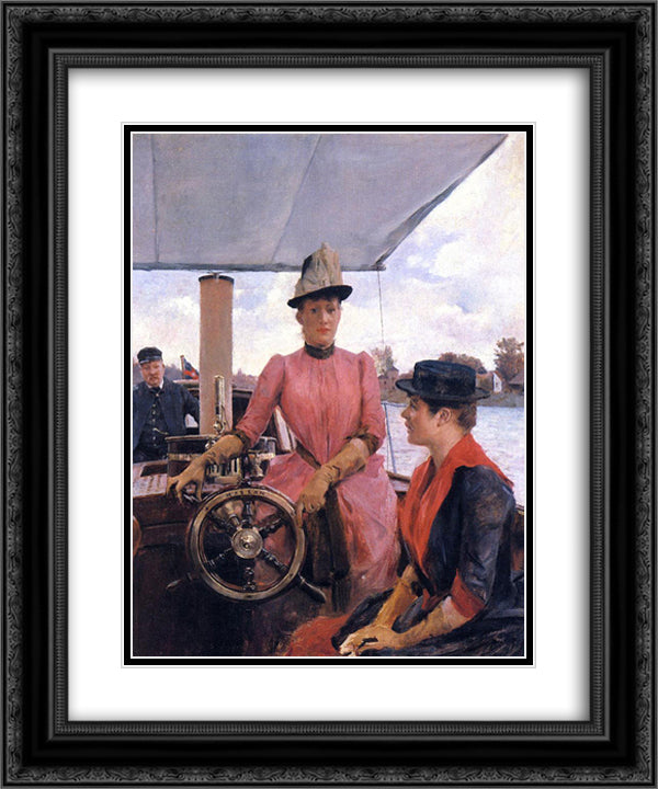 Full Speed 20x24 Black Ornate Wood Framed Art Print Poster with Double Matting by Stewart, Julius LeBlanc