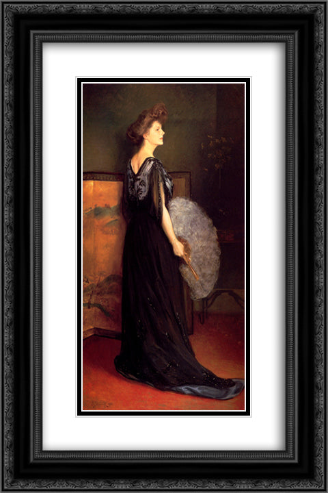 Portrait of Mrs Francis Stanton Blake 16x24 Black Ornate Wood Framed Art Print Poster with Double Matting by Stewart, Julius LeBlanc