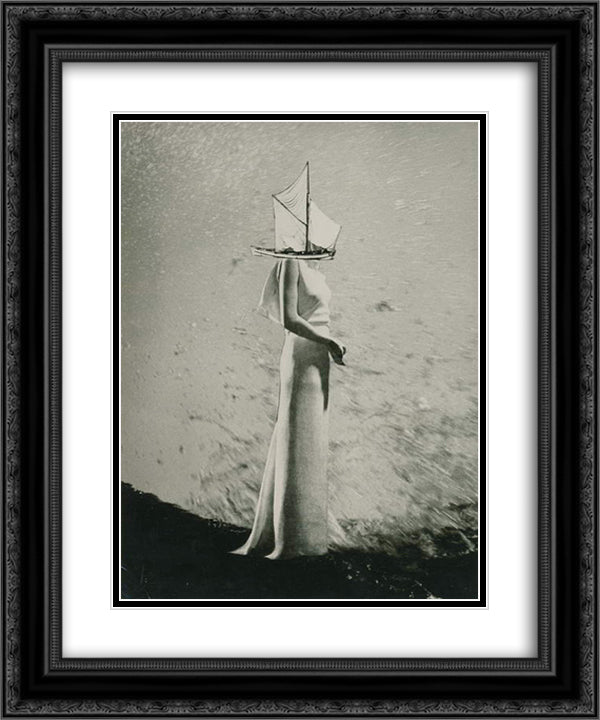 A Chronicle of Drifting 20x24 Black Ornate Wood Framed Art Print Poster with Double Matting by Yamamoto, Kanae
