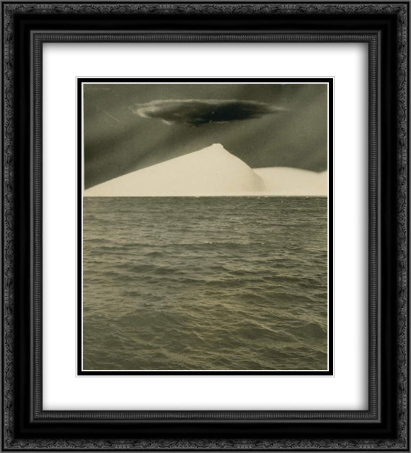 Scenery with Ocean 20x22 Black Ornate Wood Framed Art Print Poster with Double Matting by Yamamoto, Kanae