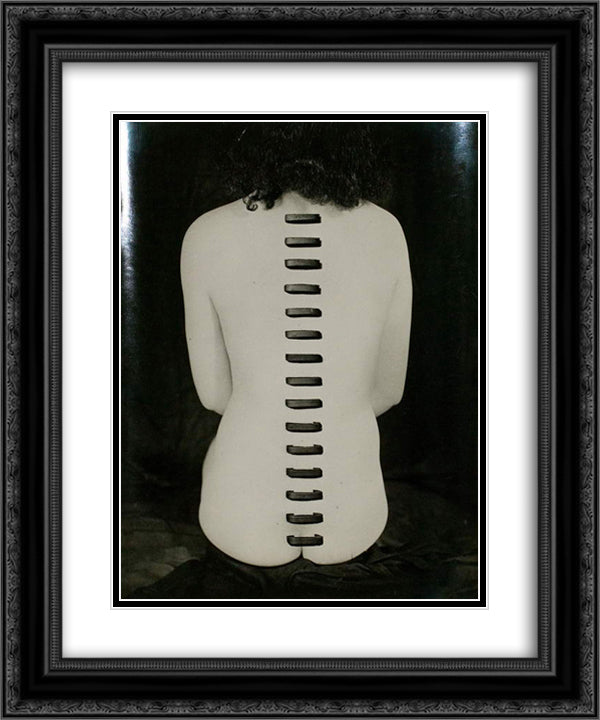 Stapled Flesh 20x24 Black Ornate Wood Framed Art Print Poster with Double Matting by Yamamoto, Kanae