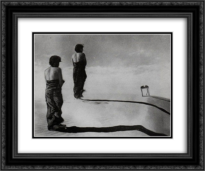 Untitled (Two Women) 24x20 Black Ornate Wood Framed Art Print Poster with Double Matting by Yamamoto, Kanae
