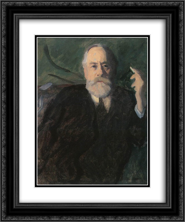 Portrait of Pal Szinyei Merse 20x24 Black Ornate Wood Framed Art Print Poster with Double Matting by Ferenczy, Karoly