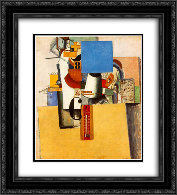 Soldier of the First Division 20x22 Black Ornate Wood Framed Art Print Poster with Double Matting by Malevich, Kazimir