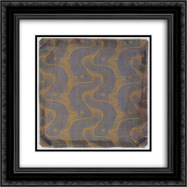 Design for the fabric 20x20 Black Ornate Wood Framed Art Print Poster with Double Matting by Moser, Koloman