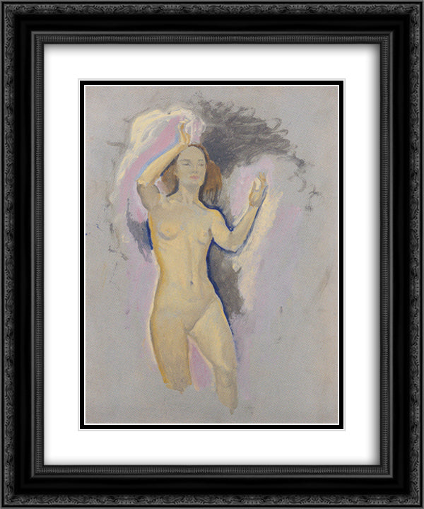 Study for Venus in the Grotto 20x24 Black Ornate Wood Framed Art Print Poster with Double Matting by Moser, Koloman