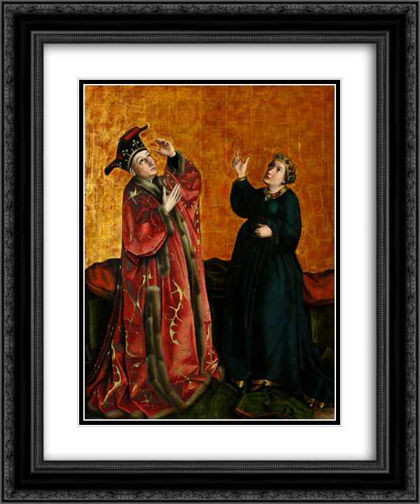 Emperor Augustus and the Sybil of Tibur 20x24 Black Ornate Wood Framed Art Print Poster with Double Matting by Witz, Konrad