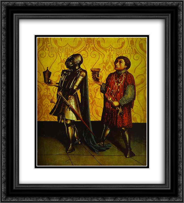 Sabobai and Benaiah 20x22 Black Ornate Wood Framed Art Print Poster with Double Matting by Witz, Konrad