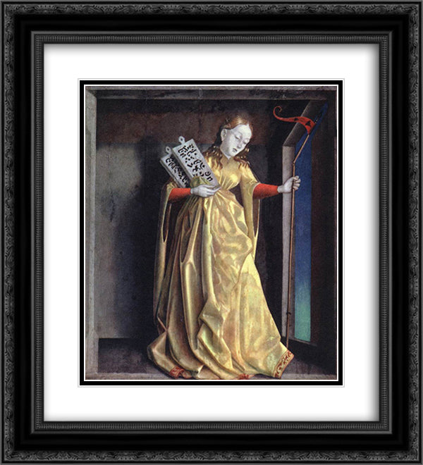 The Synagoge 20x22 Black Ornate Wood Framed Art Print Poster with Double Matting by Witz, Konrad