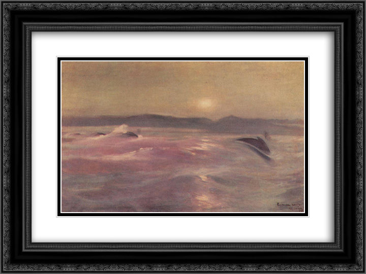 Arctic Ocean 24x18 Black Ornate Wood Framed Art Print Poster with Double Matting by Korovin, Konstantin