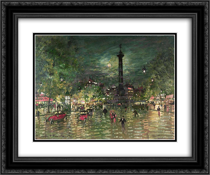 Bastille 24x20 Black Ornate Wood Framed Art Print Poster with Double Matting by Korovin, Konstantin