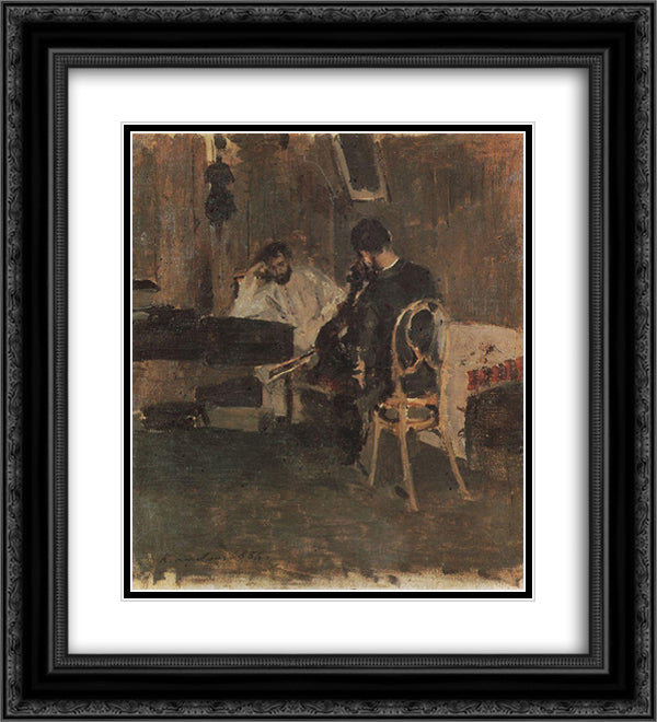 In a Room 20x22 Black Ornate Wood Framed Art Print Poster with Double Matting by Korovin, Konstantin