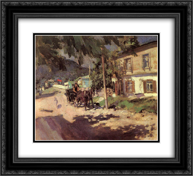 In Krasnokamenka under Gurzuf 22x20 Black Ornate Wood Framed Art Print Poster with Double Matting by Korovin, Konstantin
