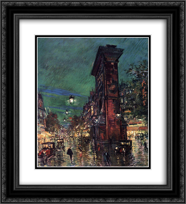 Paris. Saint Denis Arc 20x22 Black Ornate Wood Framed Art Print Poster with Double Matting by Korovin, Konstantin